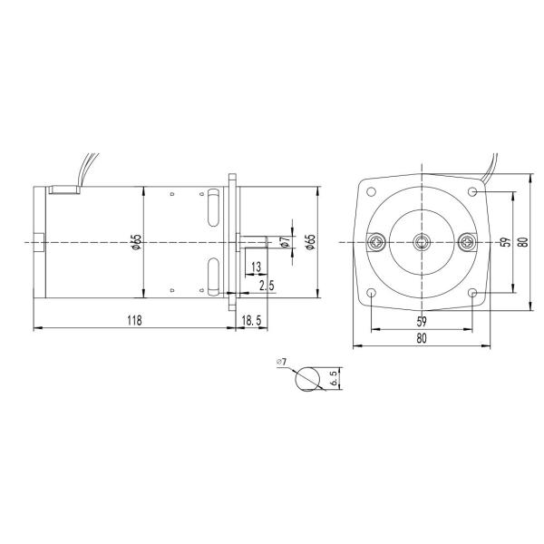 Totally Enclosed Reverse Rotation 150W 110V 220V AC Motor for Treadmill Machine 65mm