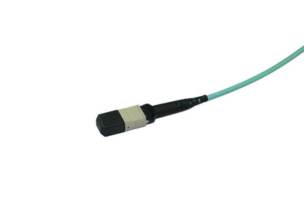 12core OM3 OM4 Aqua 3.0mm MTP MPO Fiber Cable For Date Center