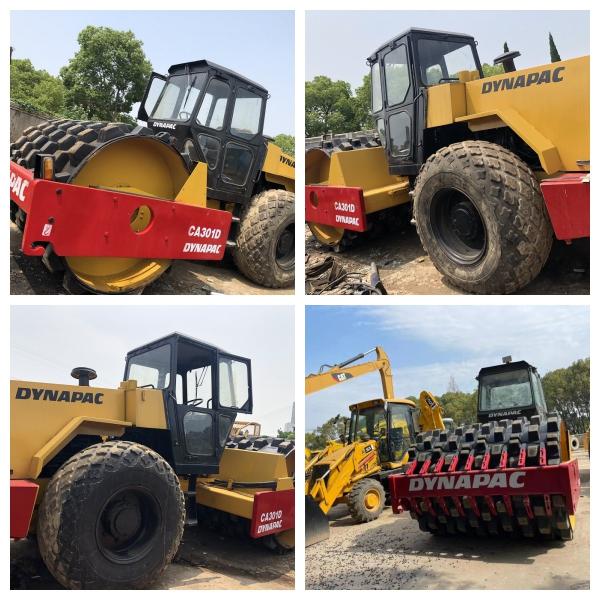 Single Drum Used Road Roller DYNAPAC CA301D 3 Ton Tier 4i Engine Low Hours