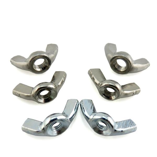M6 Metal Zinc Plated Stamped Butterfly Wing Nut com padrão DIN e certificado MTC