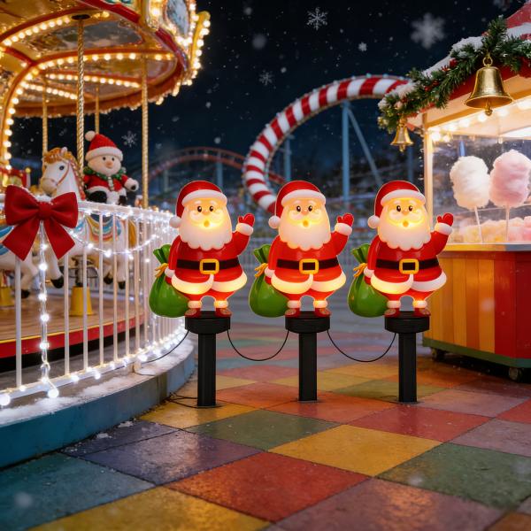 40cm Height Christmas Ground Stake Lights with IP65 Waterproof and Energy-Saving LED for Outdoor Holiday Decor