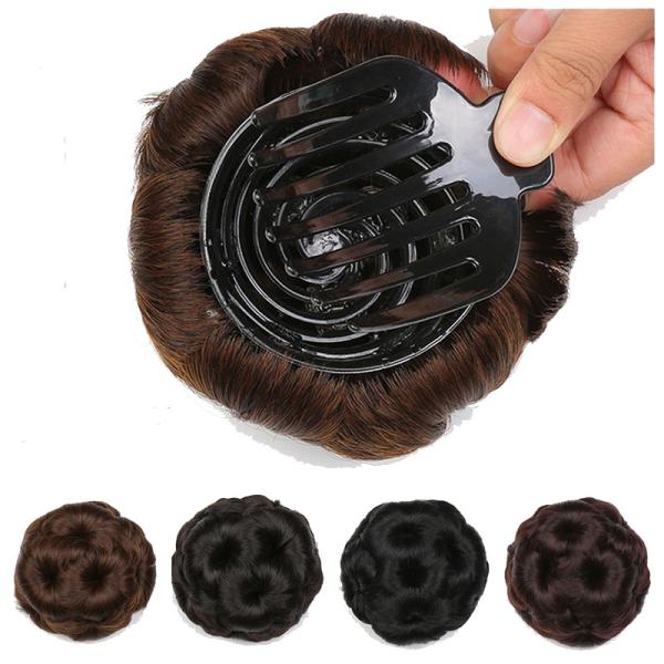 60% Longest Hair Ratio Synthetic Hair Braided Chignon for Natural Fashion in 2022