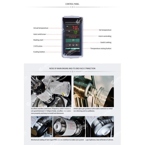 Destillation 5 литров вращательное для испарителя вакуума лаборатории 5L цифров роторного