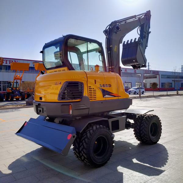 Mini Excavator Digger Hydraulic 6.5 TON Compact Excavators Machine Wholesale Mini Wheel Excavator