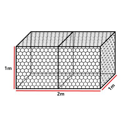 cestas tecidas 4.0mm galvanizadas 2x1x1m de Gabion do fio