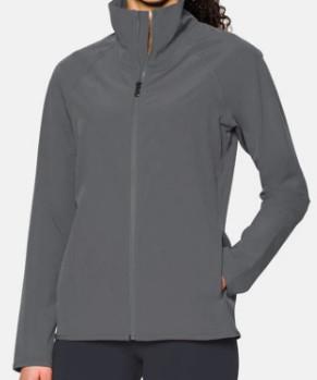 Grey Womens Woven Jacket , Plain Dyed Womens Full Zip Jacket OEM Design