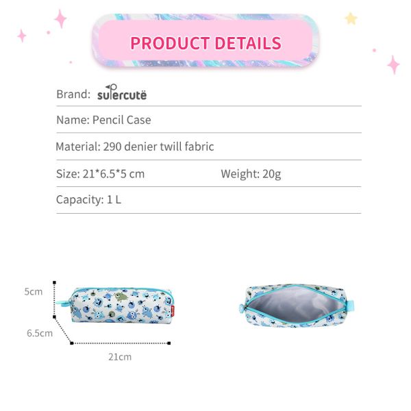 Supercute Custom Pen Case Durable Lightweight Kids Pencil Case Easy-Carry