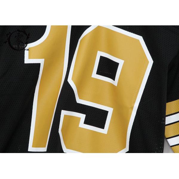 Unisex Short Sleeve No.19 Hockey Youth Sports Apparel Jersey Breathable Eyelet Fishnet Fabric