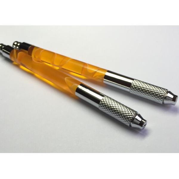 Yellow 110MM Manual Tattoo Pen Permanent Makeup Handmade Tattoo Kits