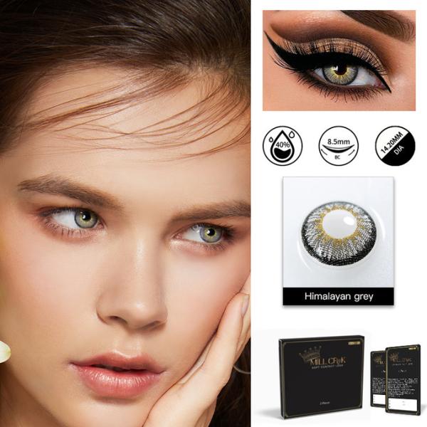 ISO13485 Coloured Limbal Ring Natural Black Contacts Yearly