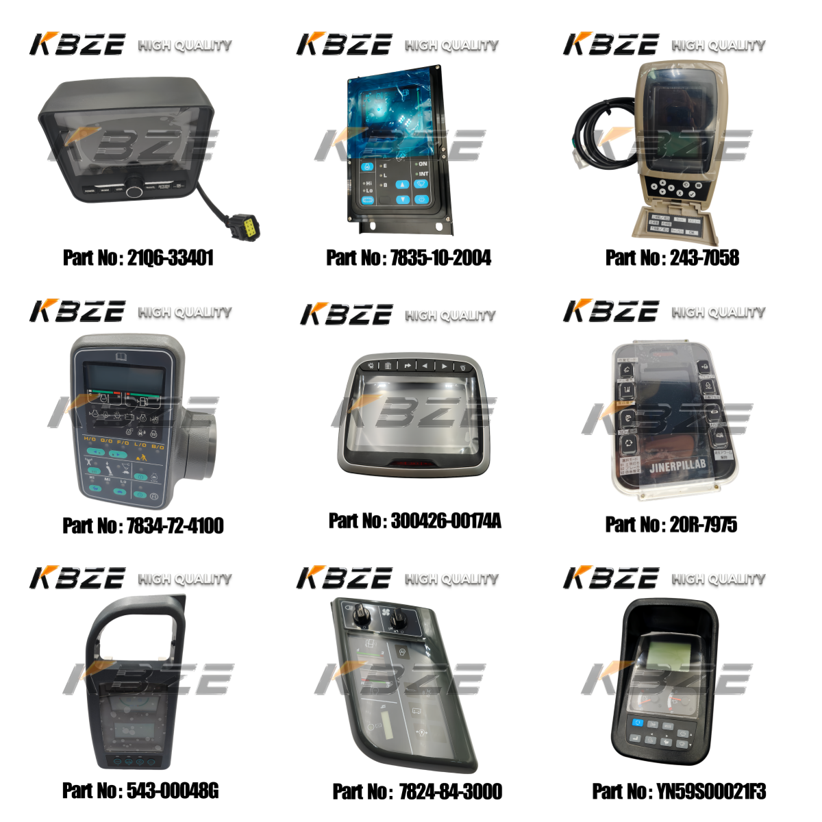 CONTROL PANEL 7824-72-3100 KBZE PROFESSIONAL EXCAVATOR SUPPLIER FOR KOMATSU PC220-5 PC300-5 PC400-5
