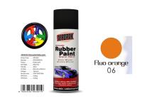 peinture de jet en caoutchouc de la couche 400ml avec la couleur orange APK-8201-6 de Fluo