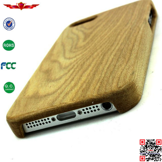 100% Authentic Import Natural Wood Cover Case For Iphone 5 5S High Quality With Gift Box