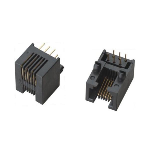 6P6C / 6P4C / 6P2C / 90 Degree RJ11 RJ45 Shielded Connector Plastic Ethernet