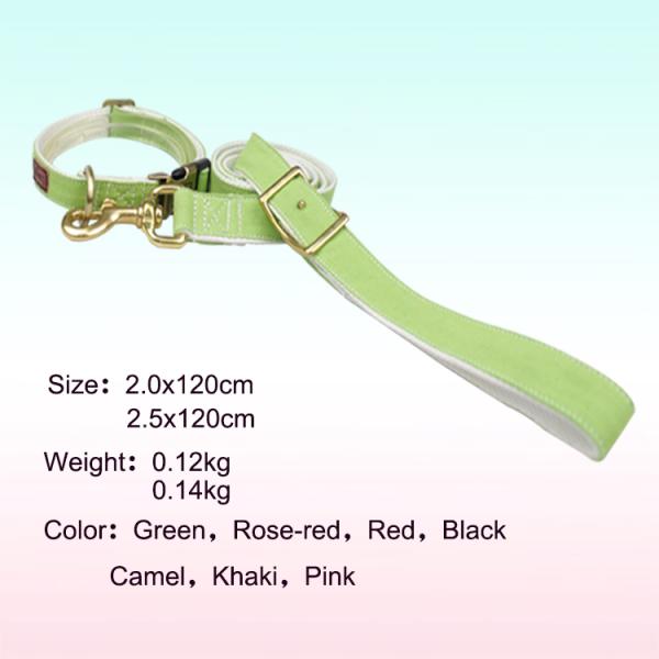 Durable Running Canvas Padded Pet Dog Leash , Colorful European Dog Leash