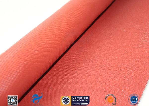 de pano revestido vermelho da tela da fibra de vidro do silicone de 1mm isolação elétrica de grande resistência
