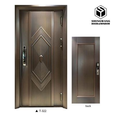 Soundproof Swing Left Aluminum Room Door Aluminium Interior Doors  For Public Places