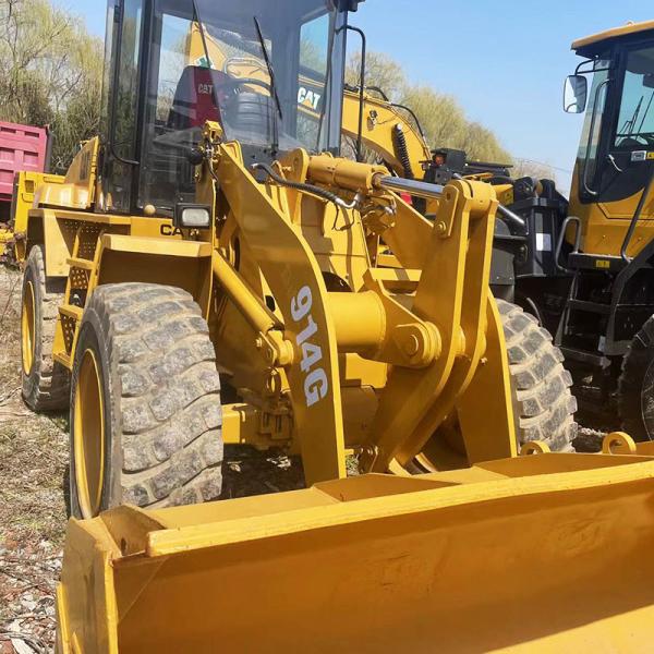 914G Used CAT Loader 71kw Rated Power 8 Tonnage 1.4m3 Bucket Capacity Good Condition