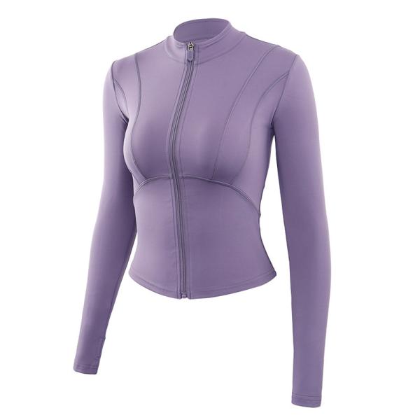 Oem Factory Manufacturer Custom Logo Running Jacket Women's Tight Long Sleeve Yoga Top