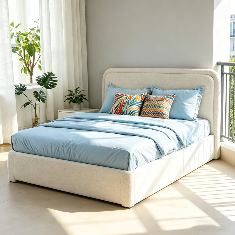 Modern Upholstered King Bed for High-End Bedroom Furniture