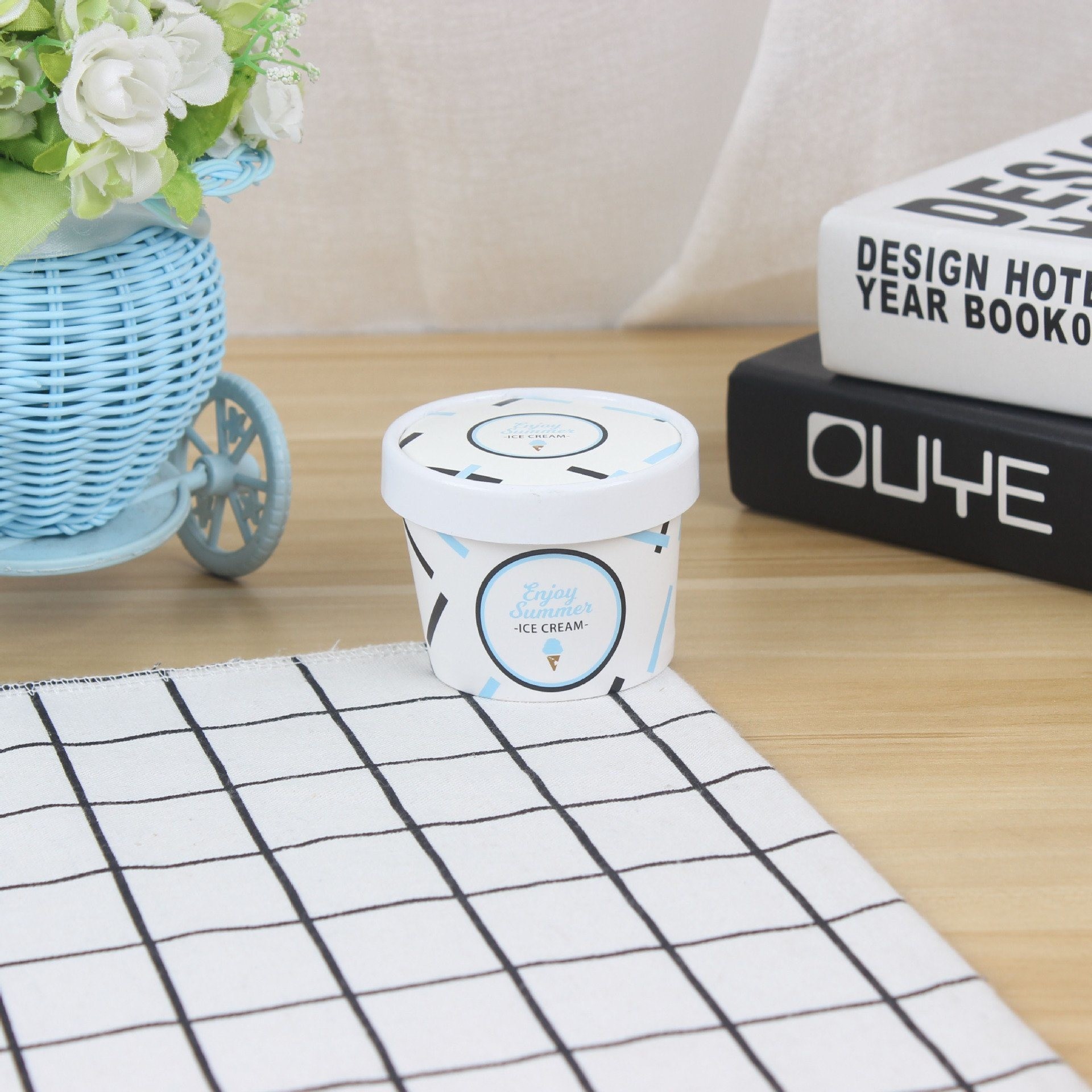 Shipping Cost Eco-Friendly Biodegradable Disposable Paper Bowl for Ice Cream and Salad