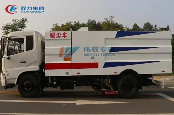 Caminhão do vácuo da vassoura de rua de Dongfeng 9cbm com o pneu 10.00R20