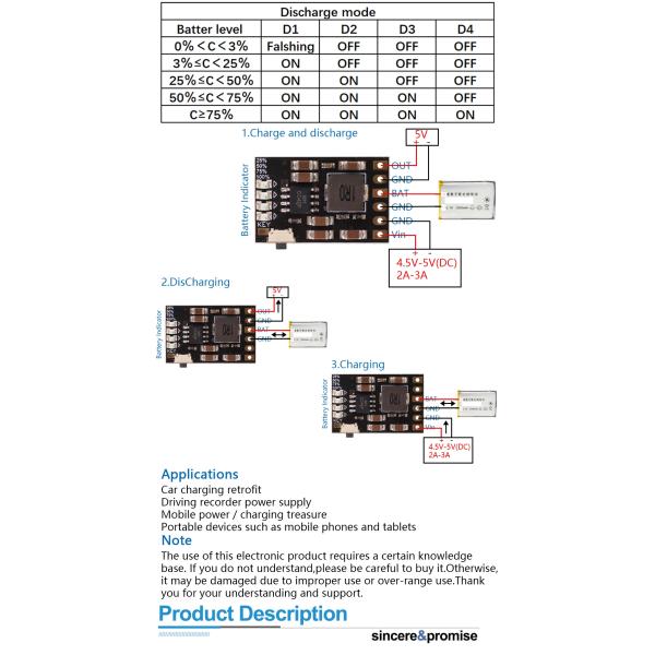 TP5100 TP5000 Panel de módulo de suministro de energía de gestión de carga 18650 1A 2A 5V Compatible con baterías de litio 4.2V 8.4V 1S 2S