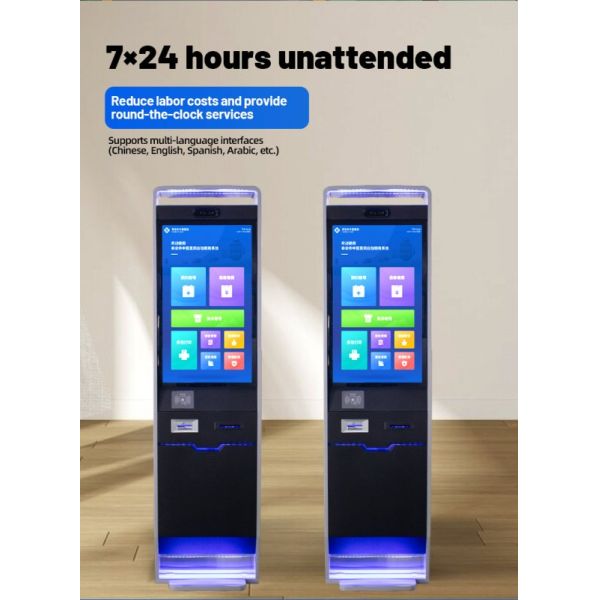 Self Checkin Kiosk with 1920X1080 Resolution Capacitive Touch 10 Point Screen and Intel Core I5 Processor
