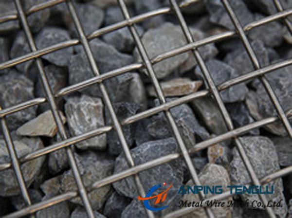 Stainless Steel Flat Top Crimped Wire Mesh, 4-60mm Opening, 1.6-5mm Wire
