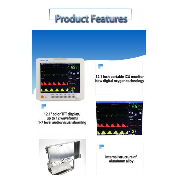 Portable Icu Multi Parameter Patient Monitor For Hospital
