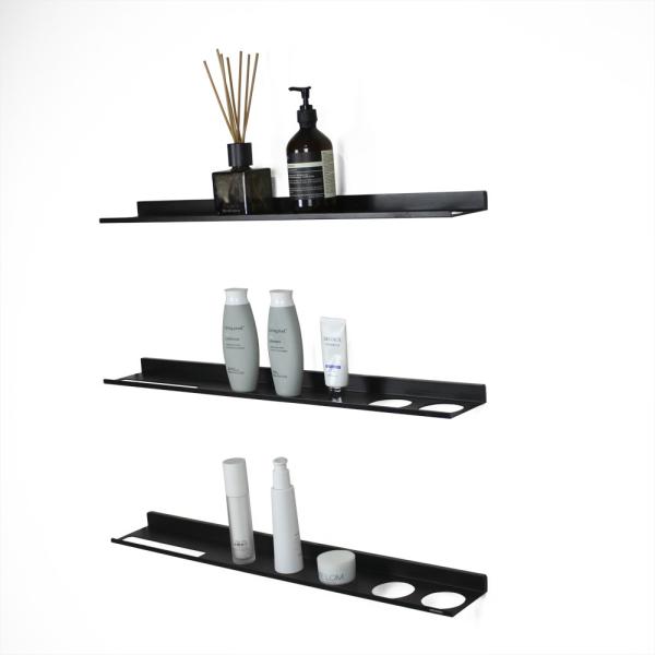 750mm Length Aluminum Wall Mounted L Floating Shelves For Bathroom