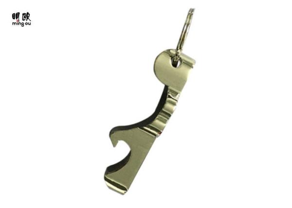 Potable Hand Held Beer Bottle Openers Black Color Fill With Iron Chain
