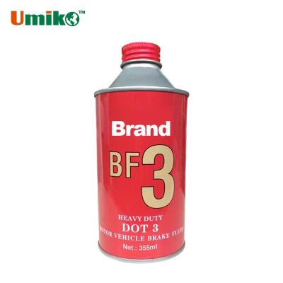 Automotive Lubricating Oil BF3 DOT3 Brake Fluid 355ml 500ml 1L High Boiling Point