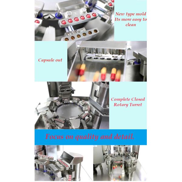 Multifunctional Herbal Gelatin Capsule Filling Machine Fully Enclosed
