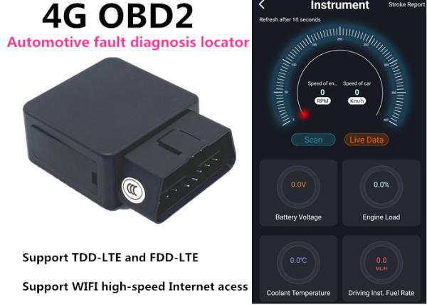 3.7V 140Mah Obdii 4G GPS Tracker SMS ACC With Canbus Diagnostic