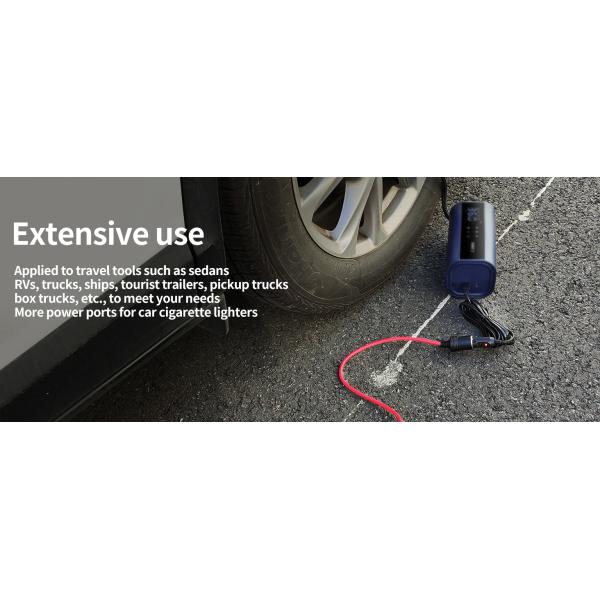Car Cigarette Lighter Plug Socket Power Adapter Cable with Nylon Fiber Cover Material