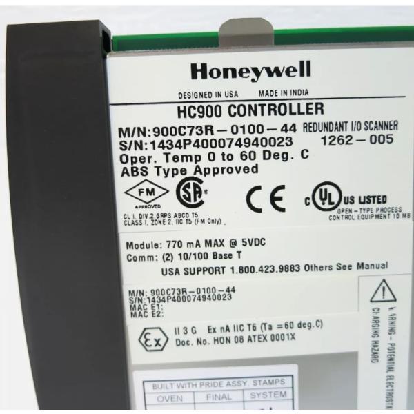 900C73R-0100-44 Honeywell HC900 Controlador escáner de entrada y salida redundante