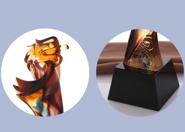 Classical Pillar Shape Custom Made Trophy , Colored Glaze Award Cups Trophies
