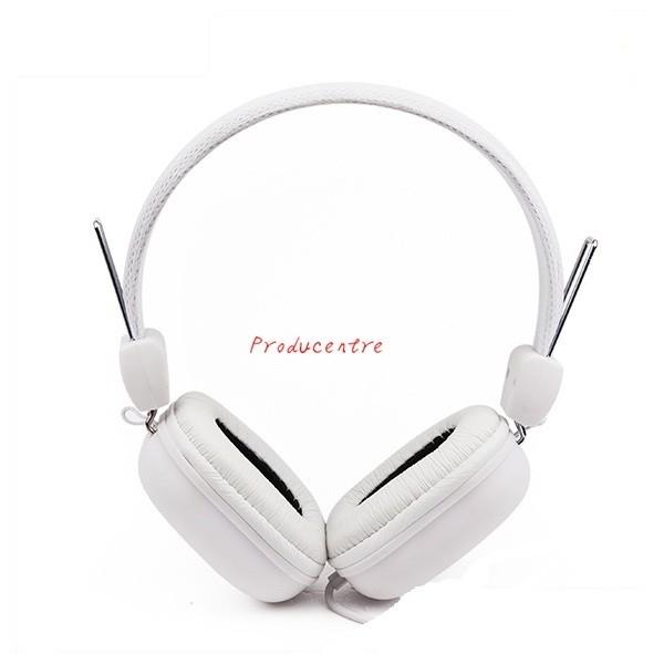 Universal square ear cover Sport MP3 Wired Headphone for music and PC Computer game in black