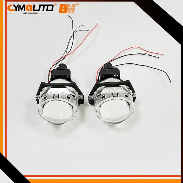 CYMAUTO T16 Tri Cup Bi-Led Projector LenteFan de Rolamento Duplo 55W/65W 4000Lux/5800Lux
