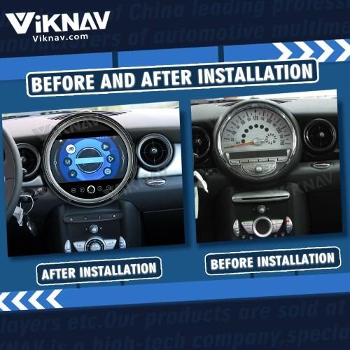 Système stéréo de voiture de 9 pouces Écran tactile Radio Android Pour BMW R56 R60 2007-2010