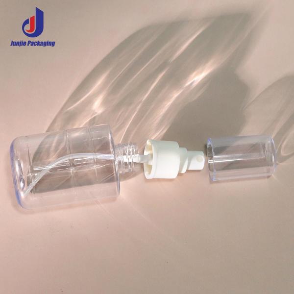 30ml 50ml 100ml PET Spray Bottle Luxury Plastic Refillable Perfume Bottle With Wooden Cap