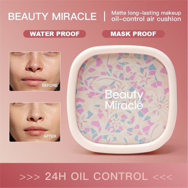 Matte Cushion Foundation , Long-lasting Moisturizing, Breathable, and Oil-controlling  Brightening and Whitening BB Cushion
