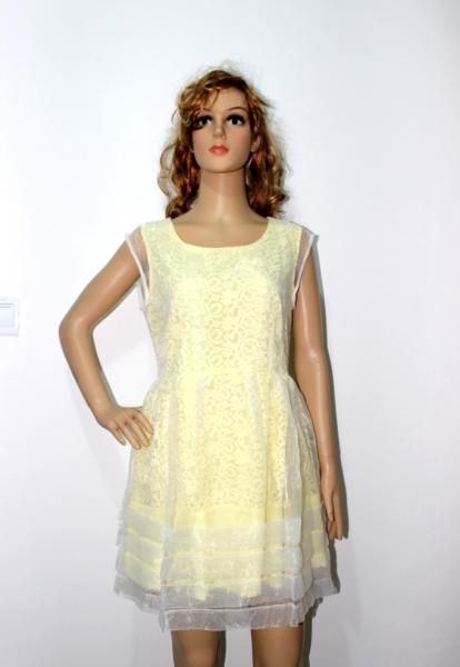 Round neck sleeveless ladies dresses with polyester S M L XL