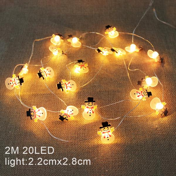 Santa Claus Scepter Snowflakes Elk Socks LED String Lights for Fairy Christmas Decoration