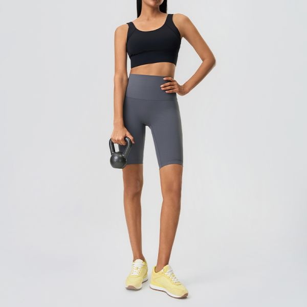 Tummy Control Women Athletic Biker Shorts Seamless Compression Fabric 5