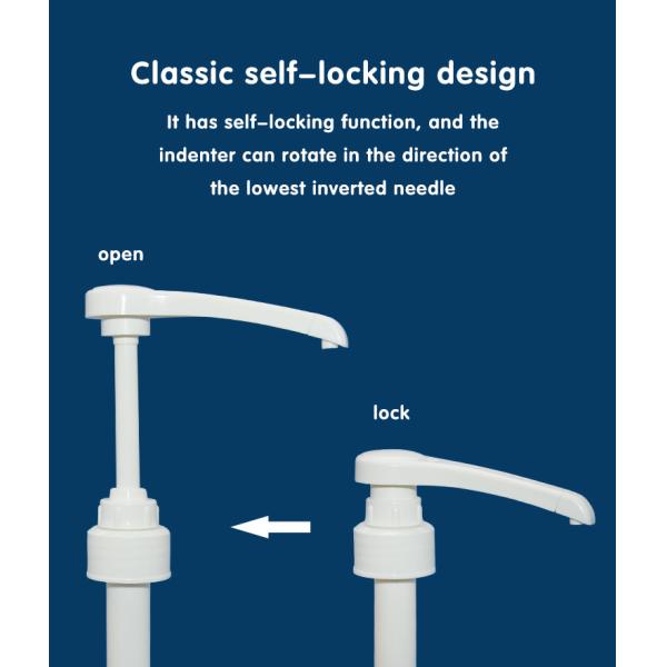 Miel de pompe de distributeur de sirop de la catégorie comestible 5ml 8ml 10ml/jus 31-410 tête étroite