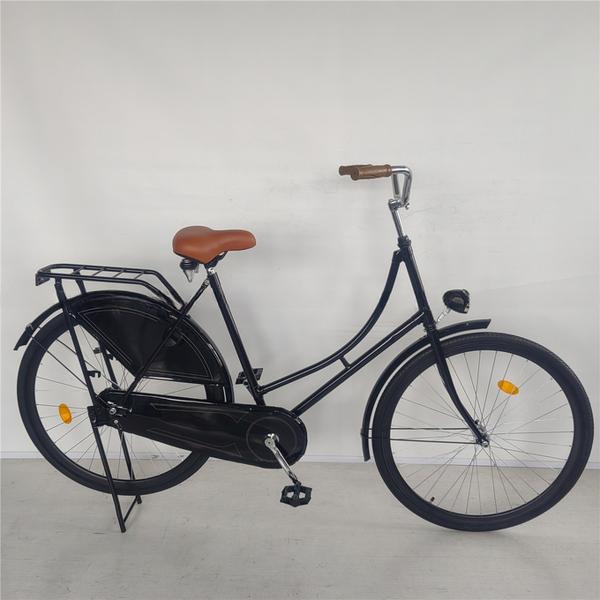 Single Speed 28 Inch Vintage Classic Black Lady Oma Holland City Cruiser Dutch Bike Bicycle for Women