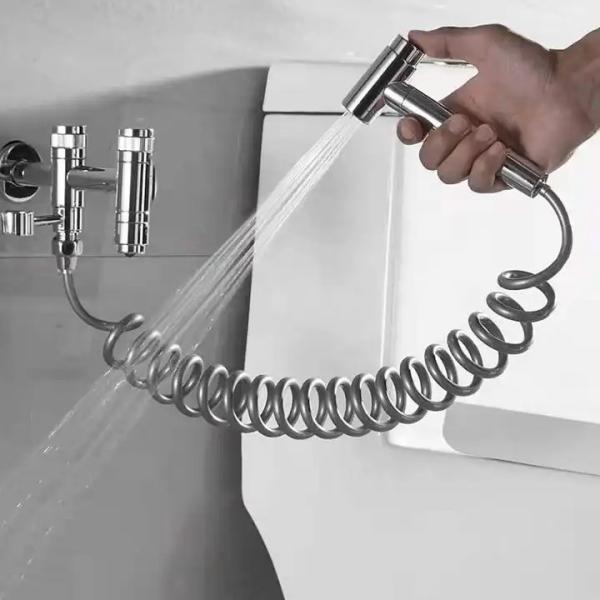 Apoio Técnico Online Banheiro cinza claro Spray Toilet Handheld