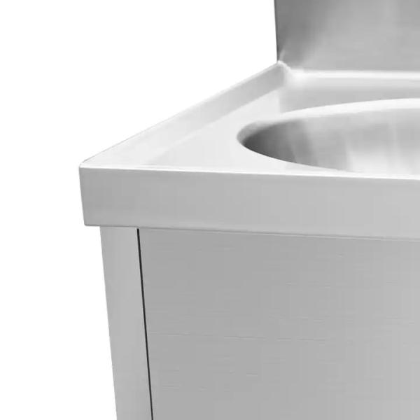 SS304 Lavatório de mão única Lavatório comercial de aço inoxidável
